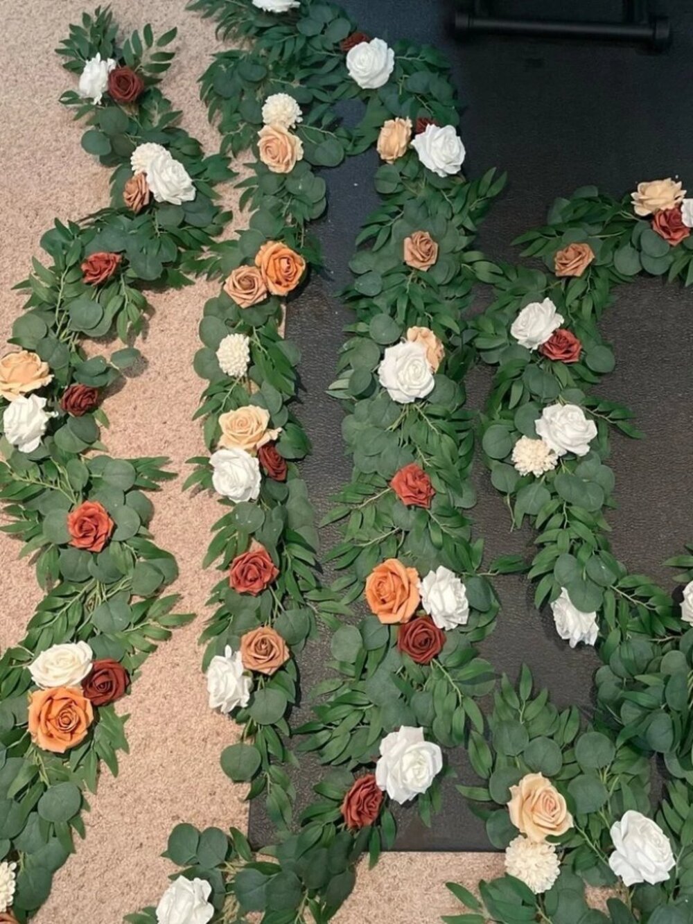 Ling's Moment garlands and standing floral arraignment
